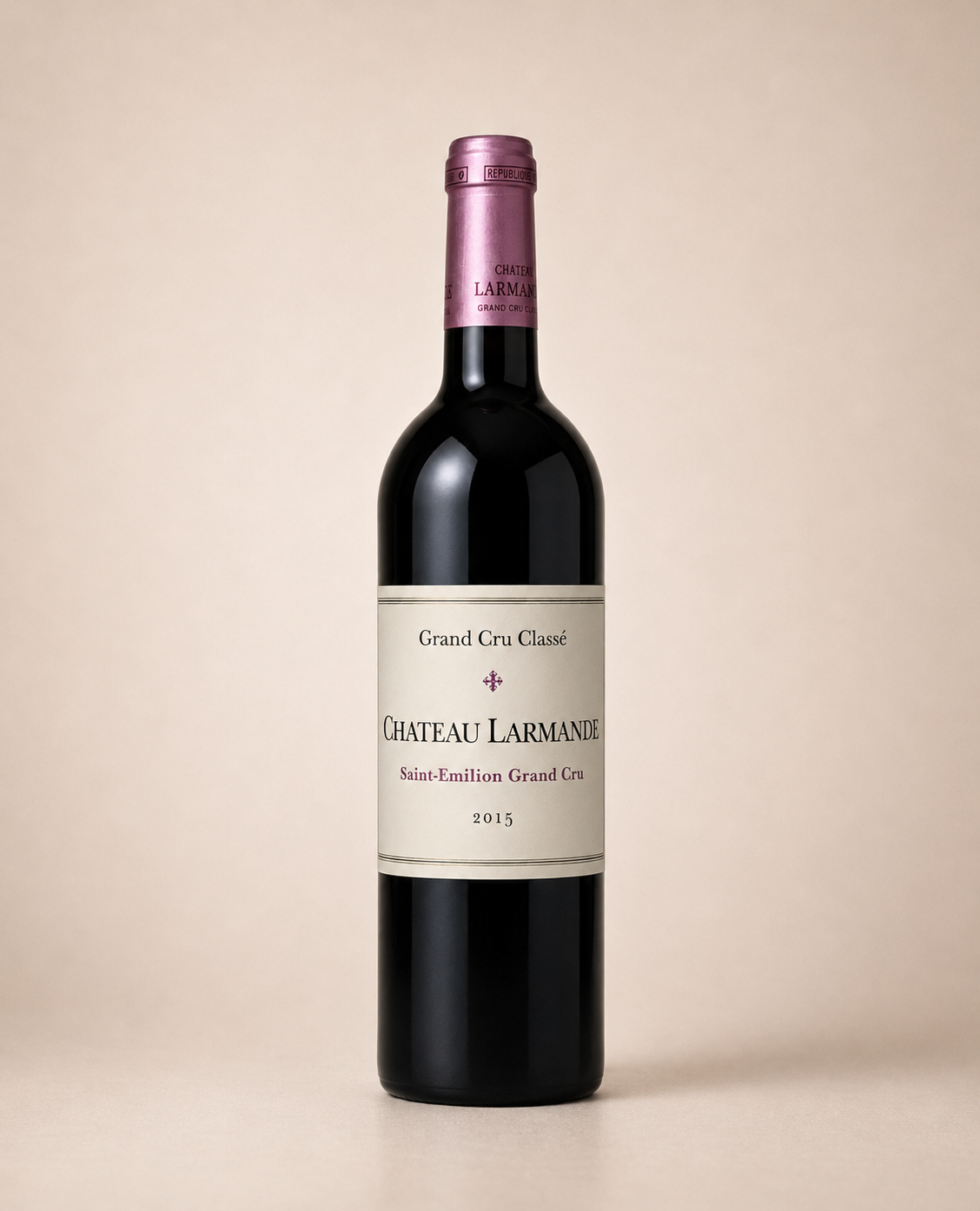 Botella de Château Larmande 2015 — Saint-Émilion Grand Cru Classé Burdeos — Tinto Merlot