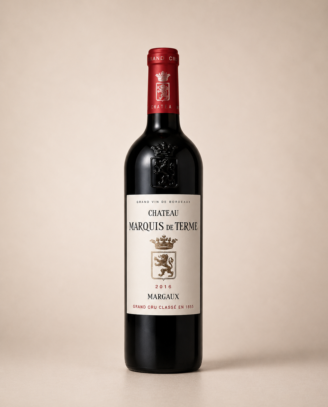 Botella de Château Marquis de Terme 2016 — Margaux 4ème Cru Classé Burdeos — Tinto