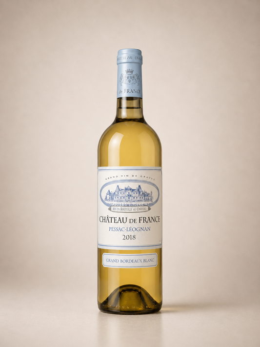 Botella de Château De France Blanc 2018 — Pessac-Léognan Burdeos — Blanco Sauvignon Blanc Sémillon