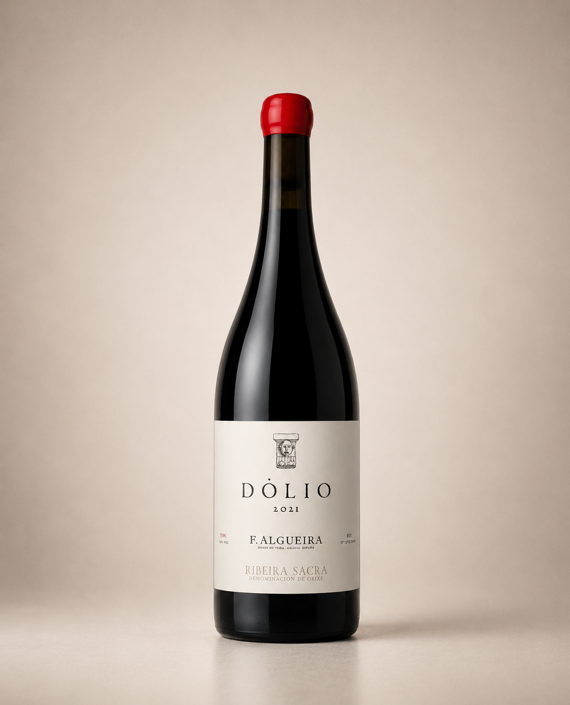 Botella de Dolio Adega Algueira 2021 — Ribeira Sacra España Mencía viñas viejas — Tinto