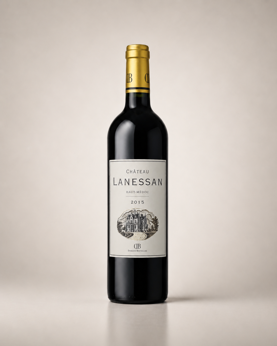 Botella de Château Lanessan 2015 — Haut-Médoc Burdeos — Tinto