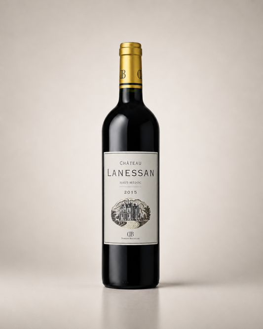Botella de Château Lanessan 2015 — Haut-Médoc Burdeos — Tinto