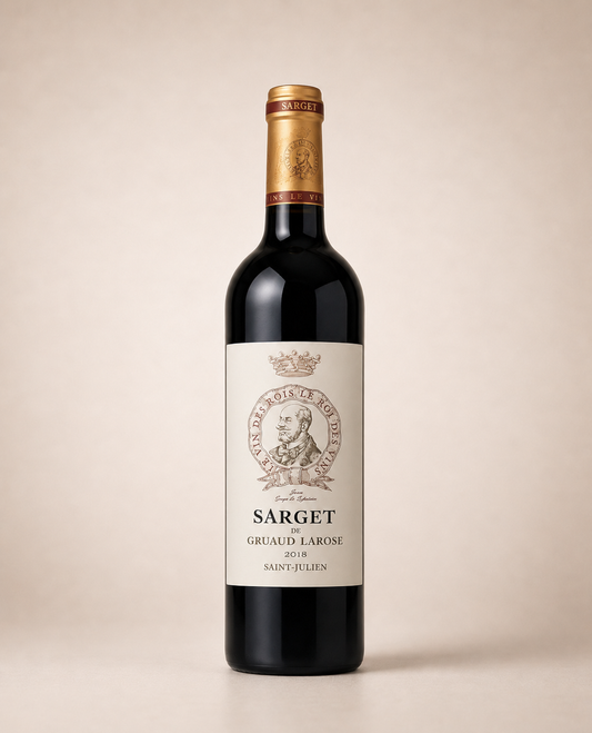 Botella de Sarget de Gruaud-Larose 2018 — Saint-Julien 2ème Grand Cru Classé Burdeos — Tinto